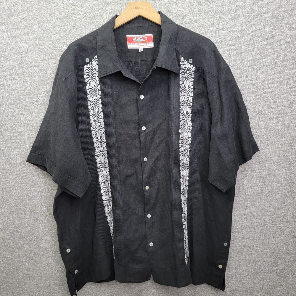 NATIVA THE MEXICAN CLOTHING MENS SHIRT GUAYABERA, SIZE 50